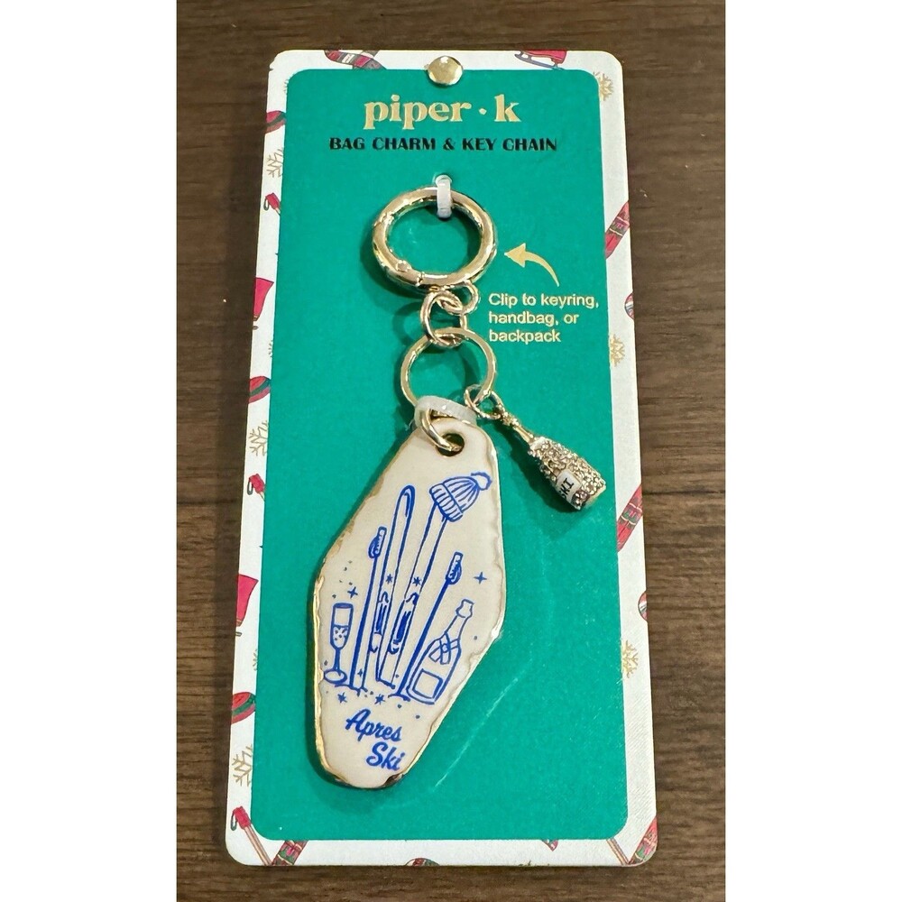 PIPER K BAG CHARM & KEY CHAIN APRES SKI - BRAND NEW